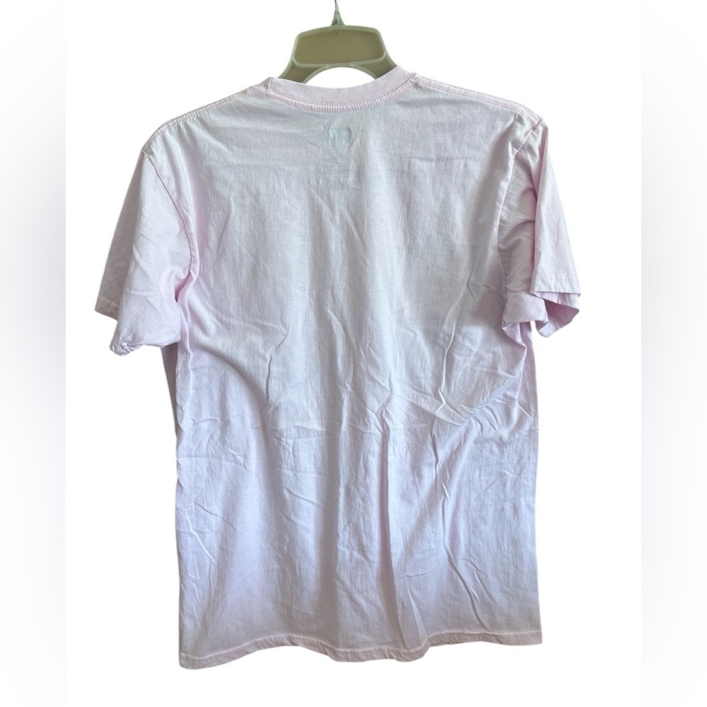 MTV Mushroom Floral Graphic Print Light Pink Tee size large - Picture 2 of 5